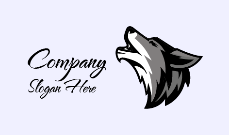 Black Predator Wolf Logo