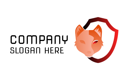 Logotipo De Lobo Feroz De Ojos Rojos