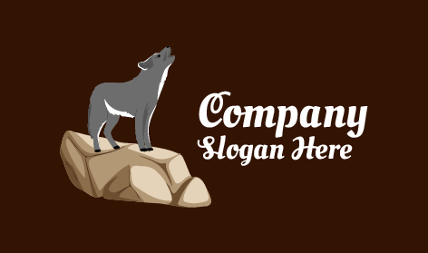 Grey Howling Wild Wolf Logo