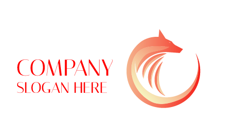 Logotipo De Animal De Cola Larga Con Lobo