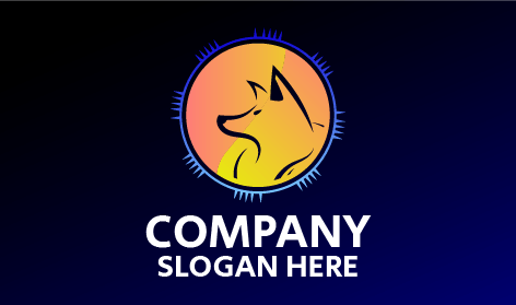 Logotipo Majestuoso De Un Lobo