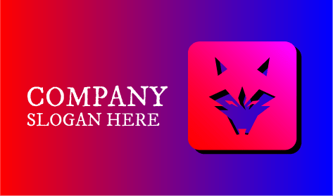 Logotipo De Máscara Facial De Lobo Rosa