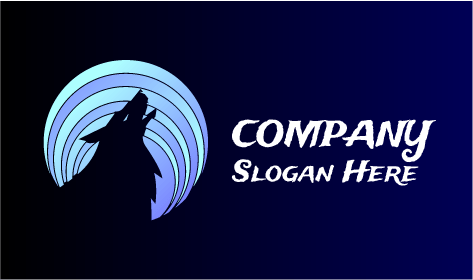 Logotipo De Silueta De Lobo Premium
