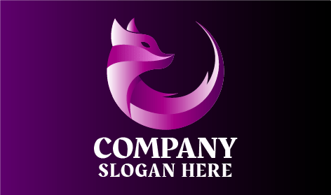 Logotipo De Lobo Depredador Morado