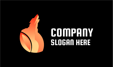 Logotipo Del Lobo Aullador Sigiloso