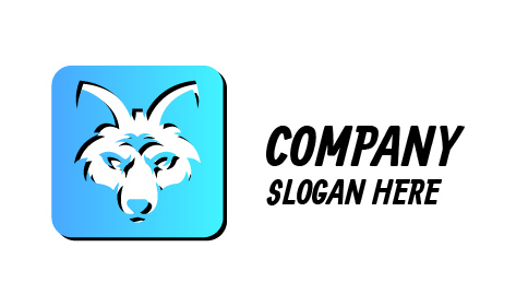 Logotipo De Mascota Con Cabeza De Lobo Salvaje