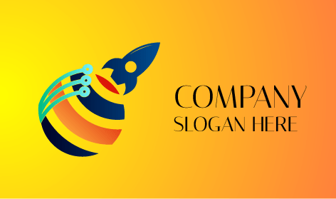 Blue Rocket Ship WWW Logo