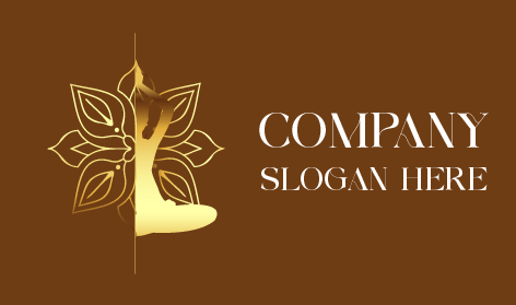 Gold Foil Lotus Yoga Logo
