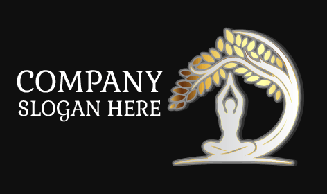 Gold Leaves Yoga Logo