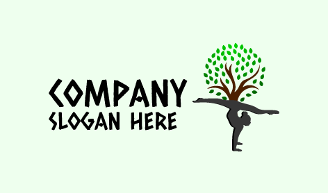 Logotipo De La Postura De Yoga De Parada De Manos