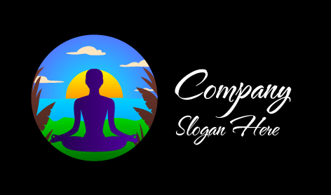 Lotus Pose Yoga Logo