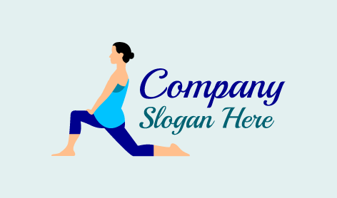 Logotipo De Yoga De La Postura De Estocada Baja