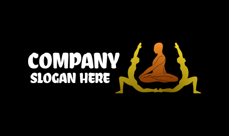 Logotipo De Yoga De La Postura Del Loto Meditativa