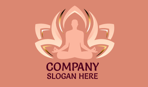 Pink Lotus Flower Yoga Logo