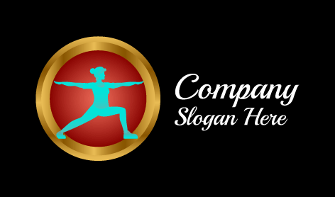 Warrior Ii Pose Yoga Logo