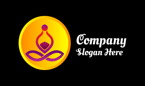 Logotipo De Yoga Del Círculo Amarillo
